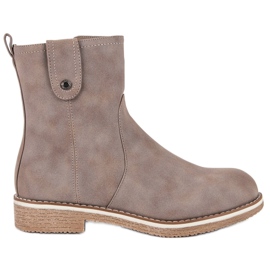 Super Me Kényelmes csizma lapos sarkon barna Super Me Kényelmes csizma lapos sarkon barna