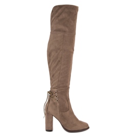 Cm Paris Velúr csizma egy oszlopon barna