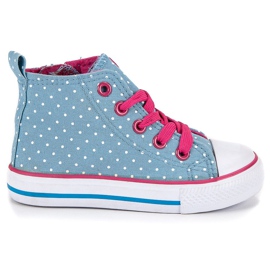 Magas pöttyös cipők kék Magas pöttyös cipők kék