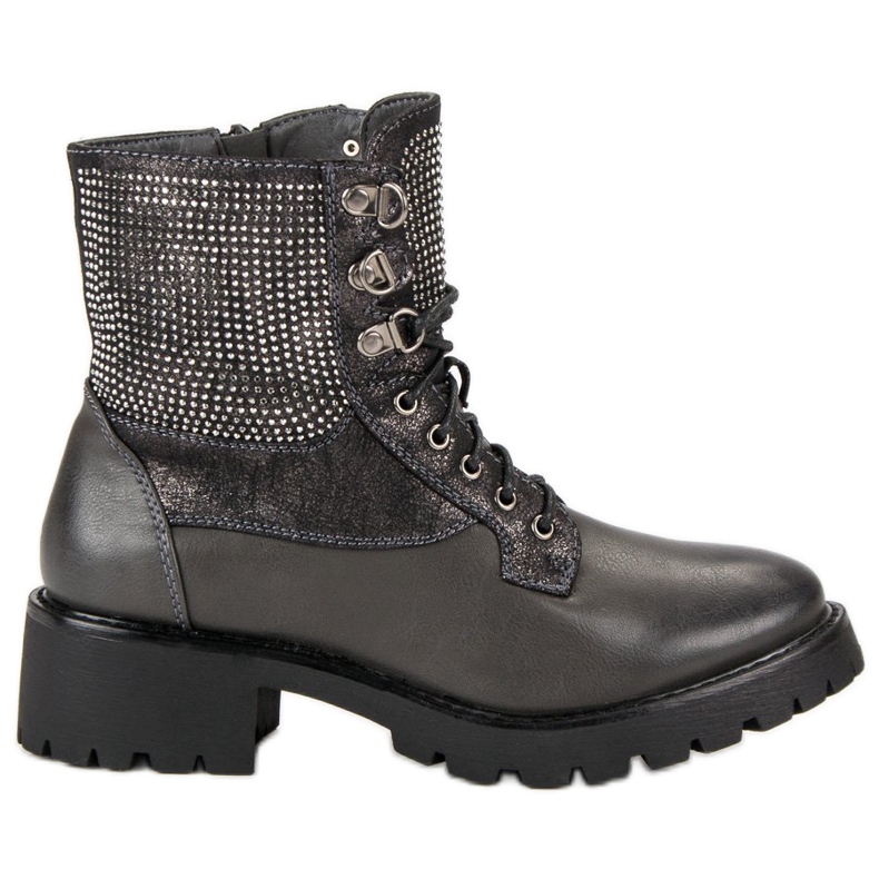 Ideal Shoes Fűzött munkások a platformon zöld