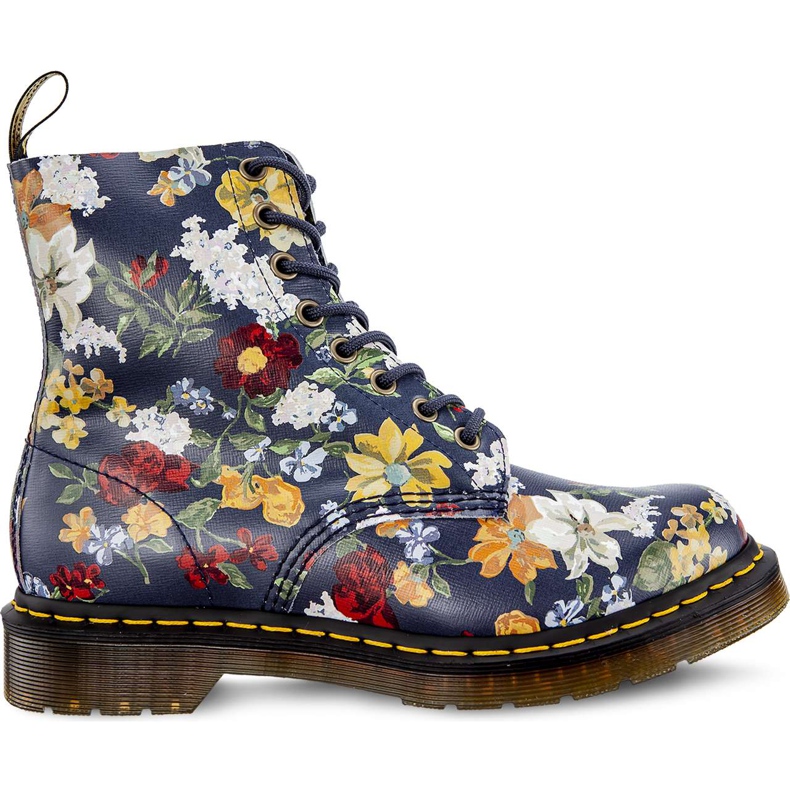 Dr. Martens Darcy Floral 1460 Pascal DM haditengerészet Darcy Floral Backhand Straw Grain sokszínű sötétkék