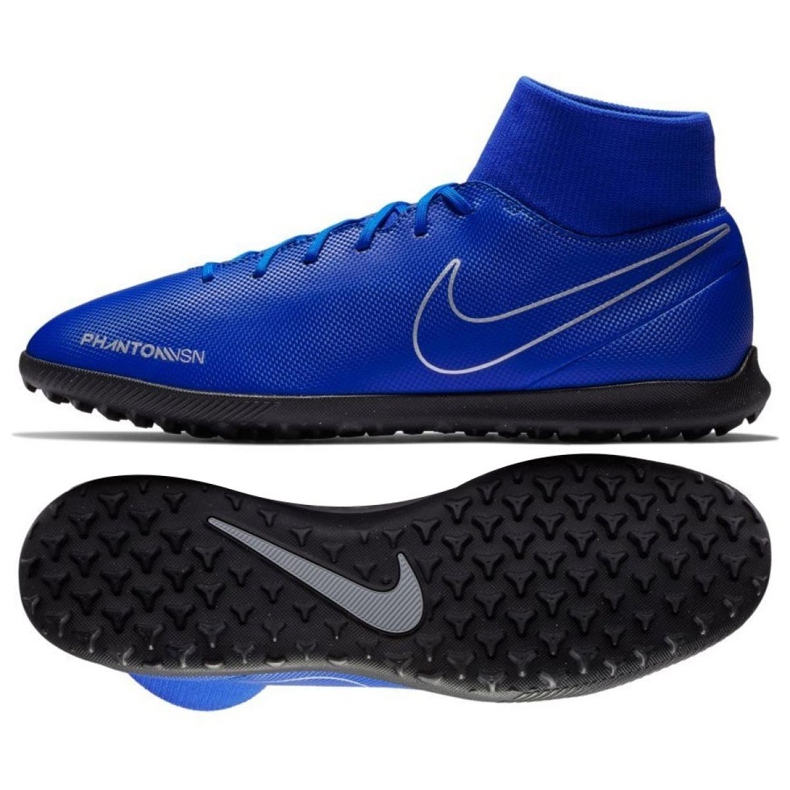 Nike Phantom Vsn Club Df Tf M AO3273-400 futballcipő sokszínű kék