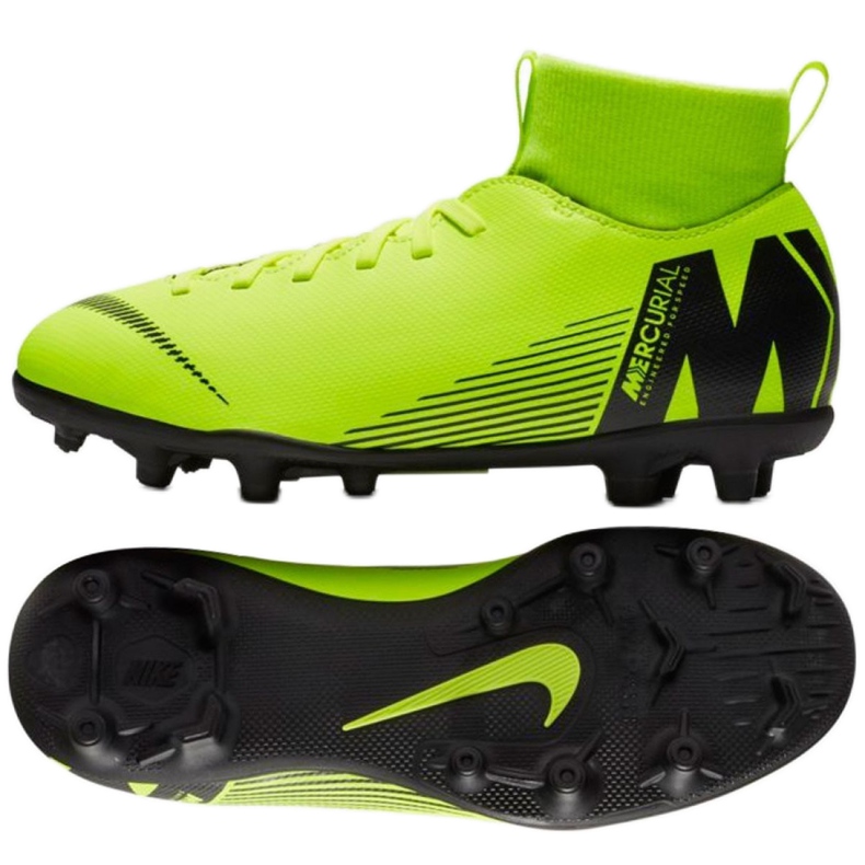 Nike Mercurial Superfly 6 Club Mg Jr AH7339-701 futballcipő zöld zöld