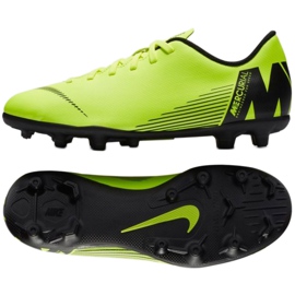 Nike Mercurial Vapor 12 Club Mg Jr AH7350-701 futballcipő sokszínű zöld Nike Mercurial Vapor 12 Club Mg Jr AH7350-701 futballcipő sokszínű zöld