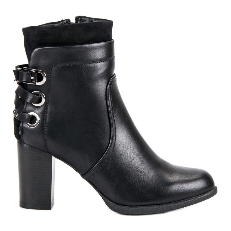 Super Mode Elegáns csizma egy oszlopon fekete Super Mode Elegáns csizma egy oszlopon fekete