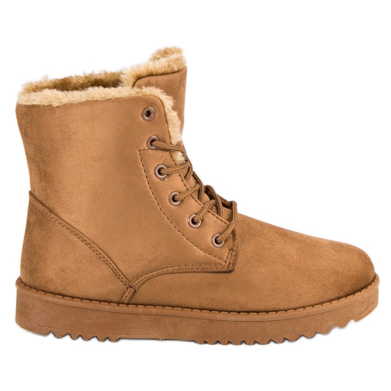 Forever Folie Meleg velúr csizma barna