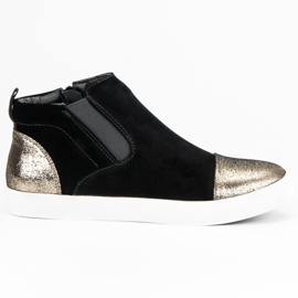 J. Star Elegáns női cipők fekete sárga J. Star Elegáns női cipők fekete sárga