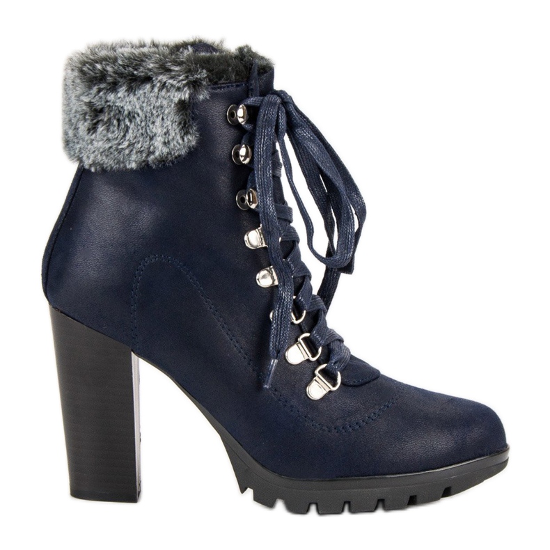 Cm Paris Fűzős csizmák egy poszton kék