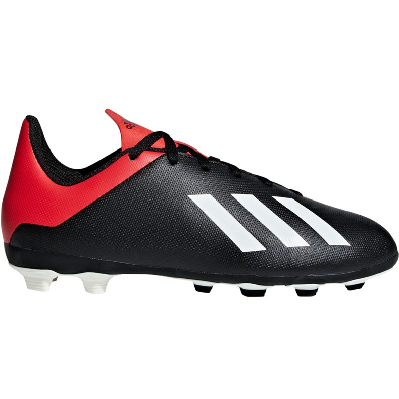 Adidas X 18.4 FxG Jr BB9378 futballcipő fekete fekete