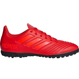 Adidas Predator 19.4 Tf M D97973 futballcipő piros piros Adidas Predator 19.4 Tf M D97973 futballcipő piros piros