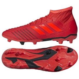 Adidas Predator 19.2 Fg M D97940 futballcipő sokszínű piros
