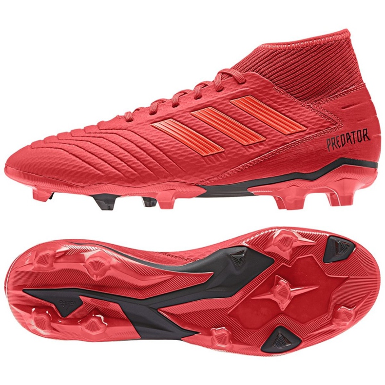 Adidas Predator 19.3 Fg M BB9334 futballcipő sokszínű piros