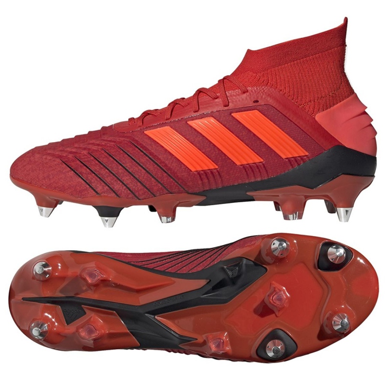 Adidas Predator 19.1 Sg M D98054 futballcipő piros piros