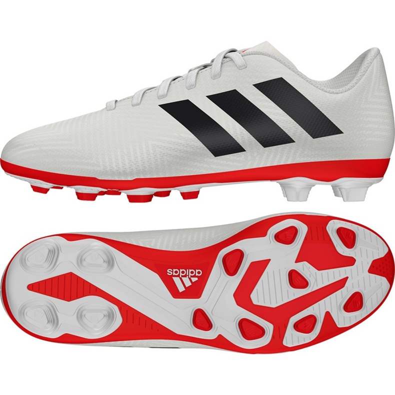 Adidas Nemeziz 18.4 FxG Jr CM8510 futballcipő sokszínű fehér