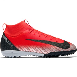 Nike Mercurial Superfly X 6 Academy Gs CR7 Tf Jr AJ3112-600 futballcipő piros piros Nike Mercurial Superfly X 6 Academy Gs CR7 Tf Jr AJ3112-600 futballcipő piros piros