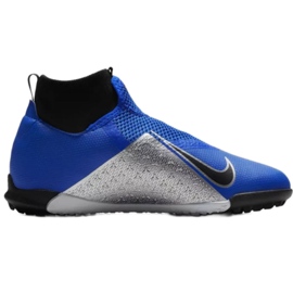 Nike Phantom Vsn Academy Df Tf Jr AO3292-400 futballcipő kék kék