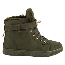 Velúr magas cipők zöld Velúr magas cipők zöld