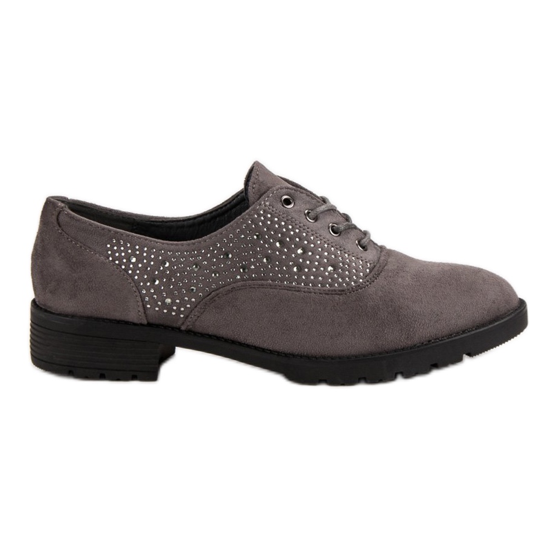 Szürke velúr cipő