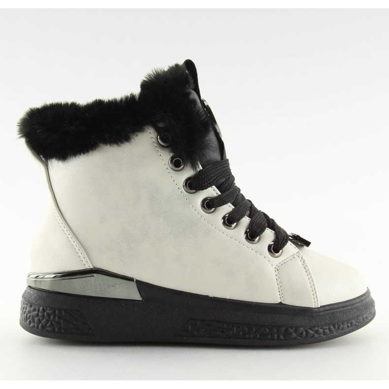 Fekete szigetelt cipők F506 fehér