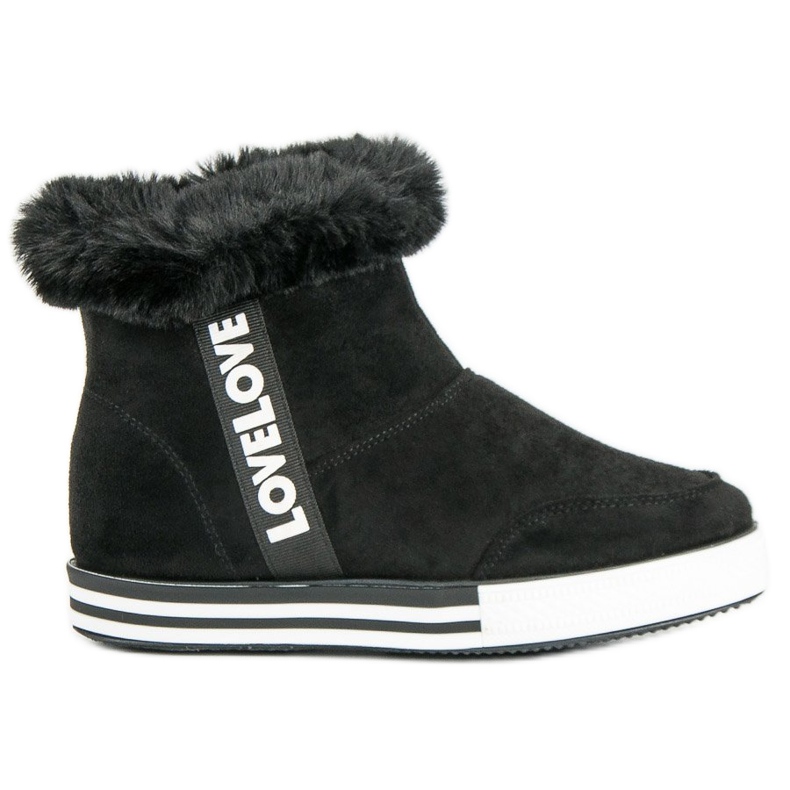 Ideal Shoes Szigetelt magas tornacipő fekete