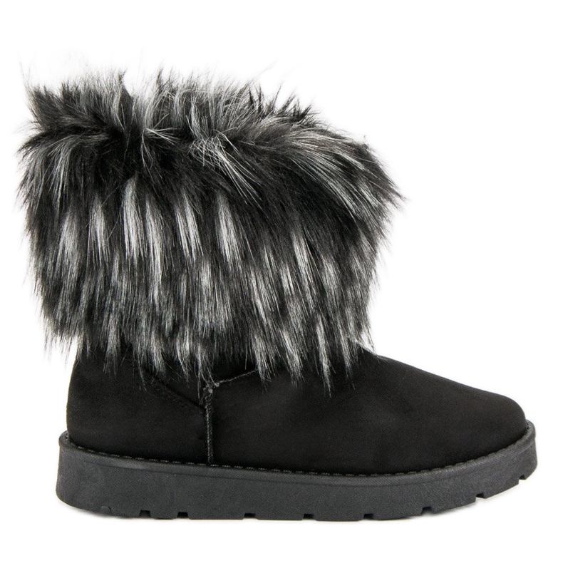 Fekete Mukluki szőrmével