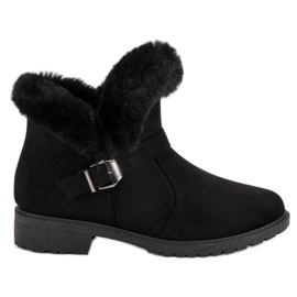 Alacsony velúr csizma fekete