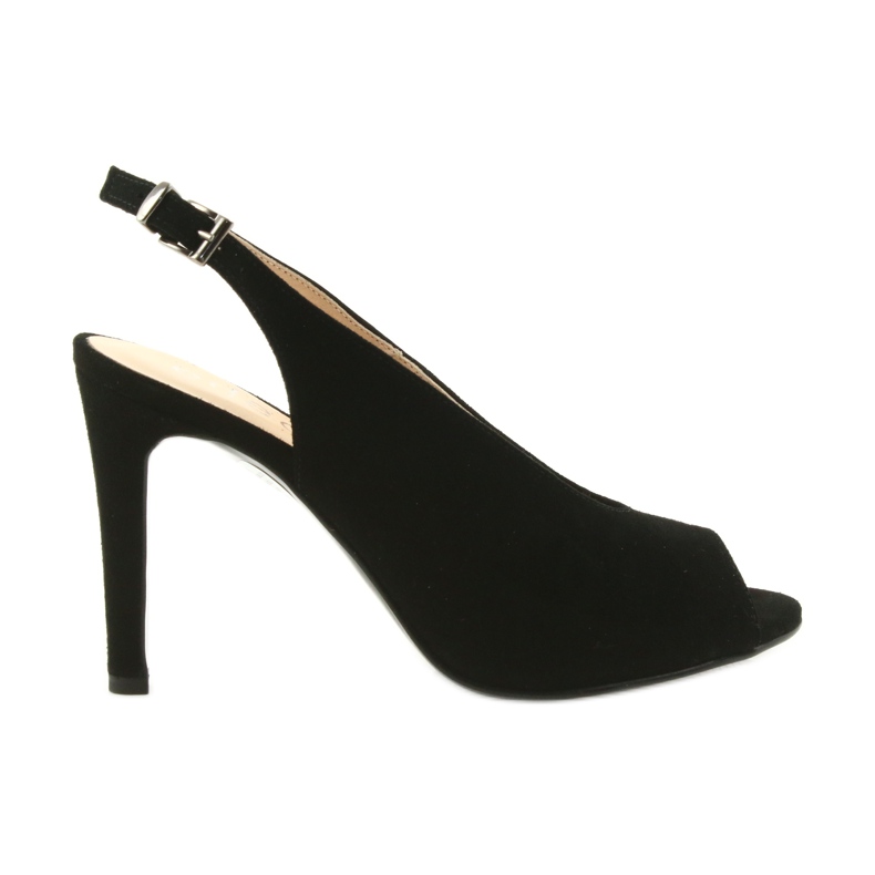 Edeo Velúr szandál a magas sarkon fekete