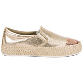 Divatos Arany Cipők aranysárga Divatos Arany Cipők aranysárga