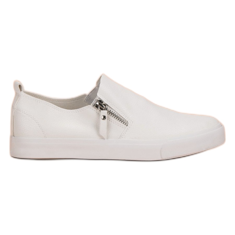 Cipzáros cipők fehér