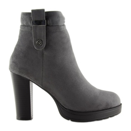 Szürke Magas sarkú csizma BK3233 Szürke Szürke Magas sarkú csizma BK3233 Szürke