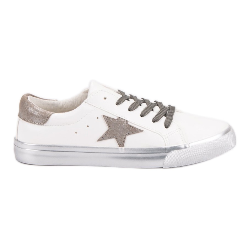 Stílusos alacsony cipők fehér sokszínű