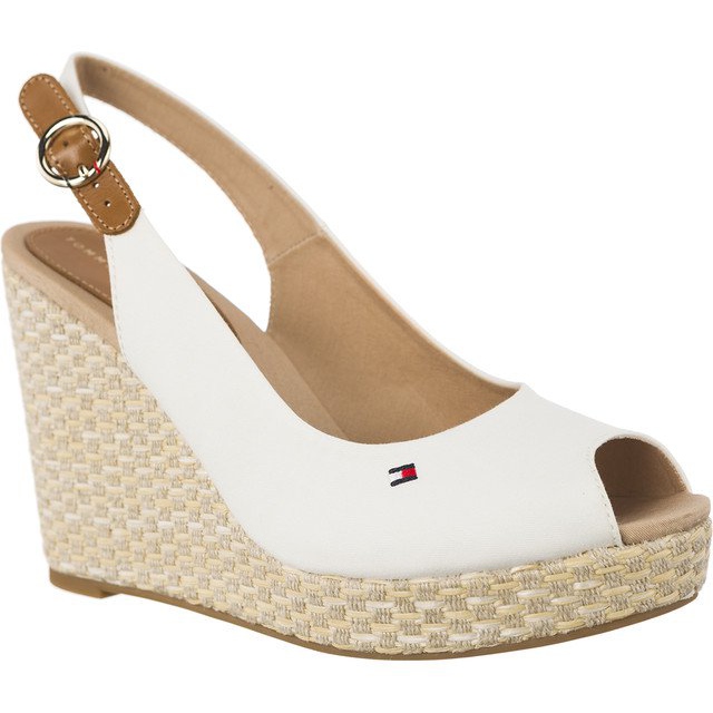 Tommy Hilfiger Ikonikus Elena Basic Sling Back 121 Whisper White fehér barna