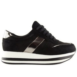 Fekete 99-11 Fekete magas talpú cipő