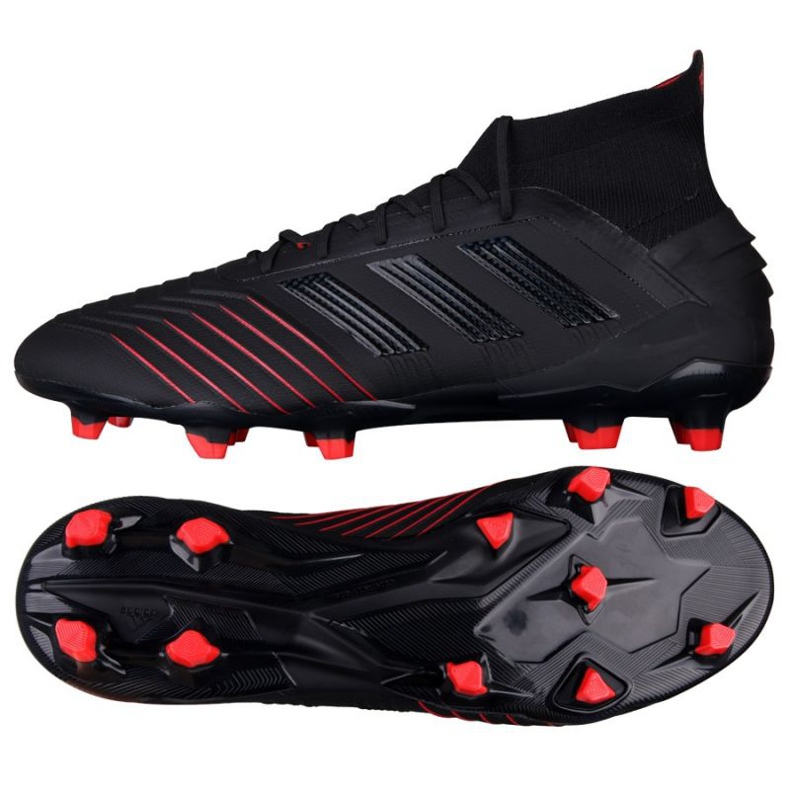 Adidas Predator 19.1 Fg M BC0551 futballcipő fekete fekete