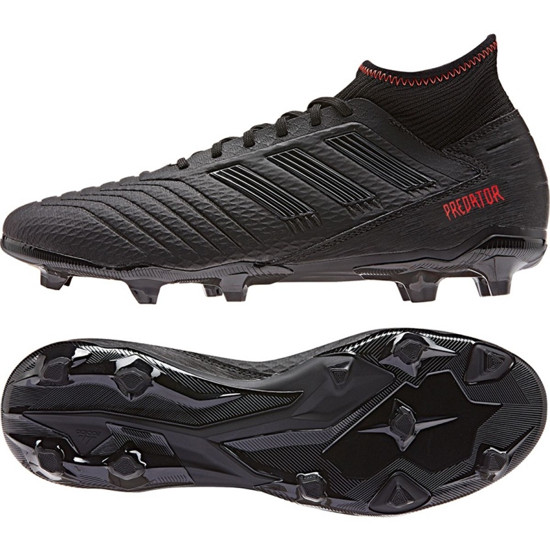 Adidas Predator 19.3 Fg M D97942 futballcipő sokszínű fekete