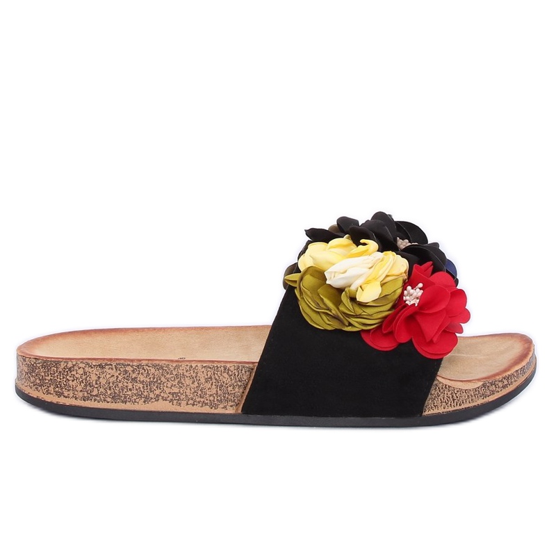 Fekete női fekete papucs P-848 Black sokszínű Fekete női fekete papucs P-848 Black sokszínű