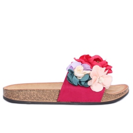 Rózsaszín női rózsaszín papucs P-848 Fuchsia sokszínű Rózsaszín női rózsaszín papucs P-848 Fuchsia sokszínű