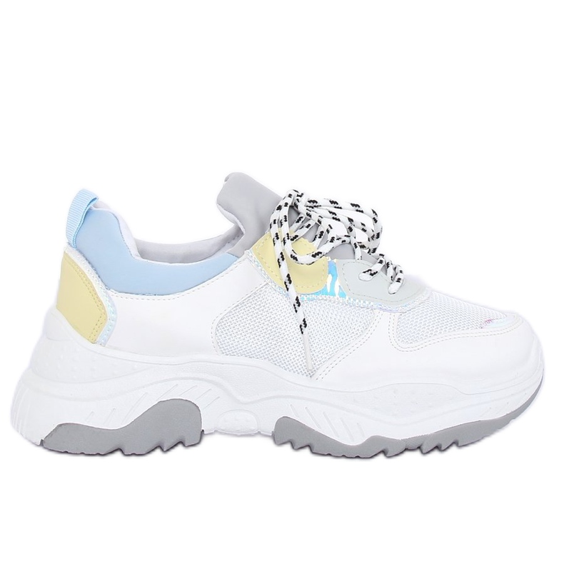 Fehér és kék sportcipő B0-63 FEHÉR / KÉK