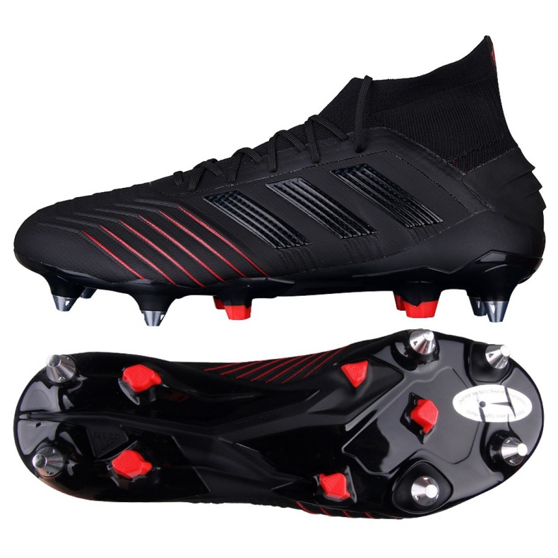 Adidas Predator 19.1 Sg M G26979 futballcipő fekete fekete