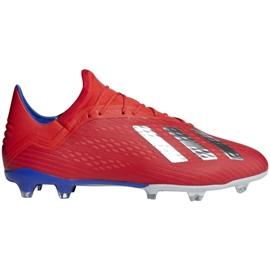 Adidas X 18.2 Fg M BB9363 futballcipő piros piros Adidas X 18.2 Fg M BB9363 futballcipő piros piros