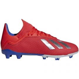 Adidas X 18.3 Fg Jr BB9371 futballcipő sokszínű narancs és vörös
