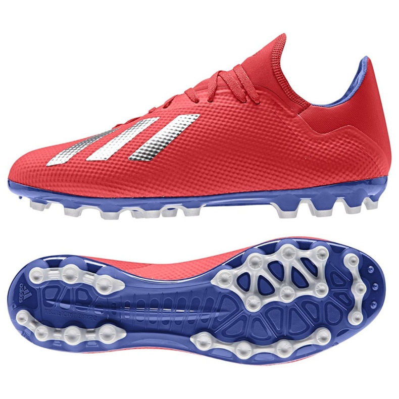 Adidas X 18.3 Ag M BC0299 futballcipő sokszínű piros