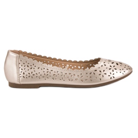 VINCEZA áttört balerinák sárga