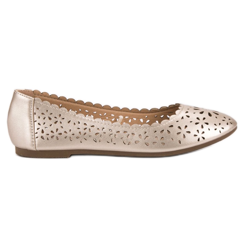 VINCEZA áttört balerinák sárga