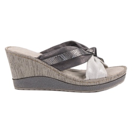 VINCEZA ék szandál szürke VINCEZA ék szandál szürke