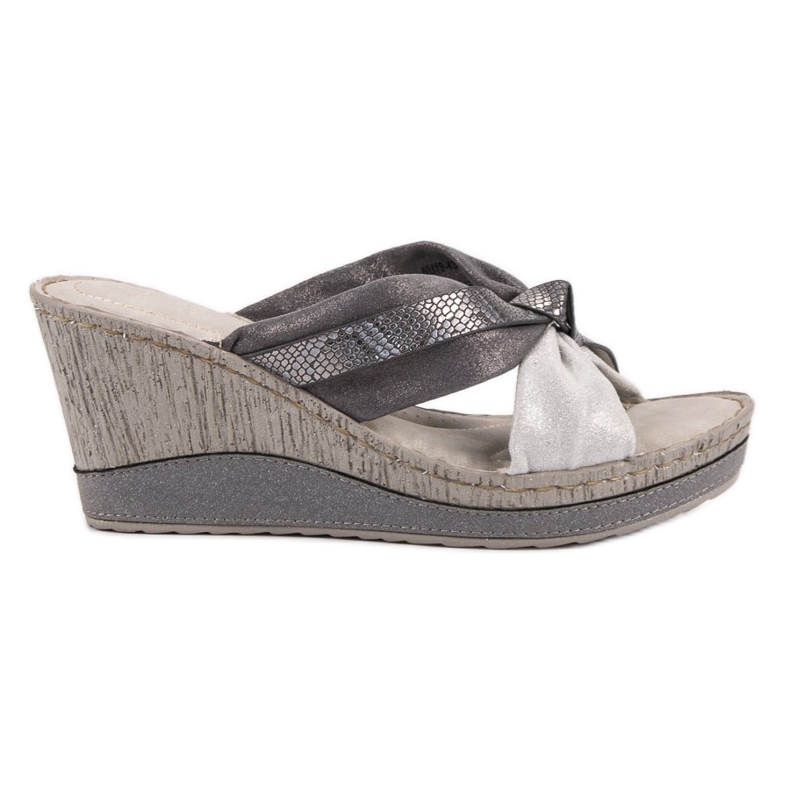 VINCEZA ék szandál szürke