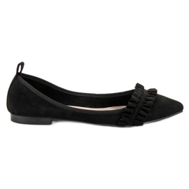 Corina Velúr balerinák sallangokkal fekete Corina Velúr balerinák sallangokkal fekete