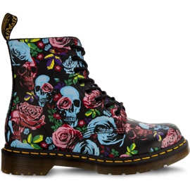 Dr. Martens 1460 Pascal Rose Multi Rose fantasy backhand szalmamag fekete kék sokszínű