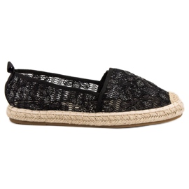Sweet Shoes Csipke Espadrilles fekete