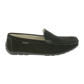 Moccasins Női bőrcipő American Club JK03 fekete Moccasins Női bőrcipő American Club JK03 fekete